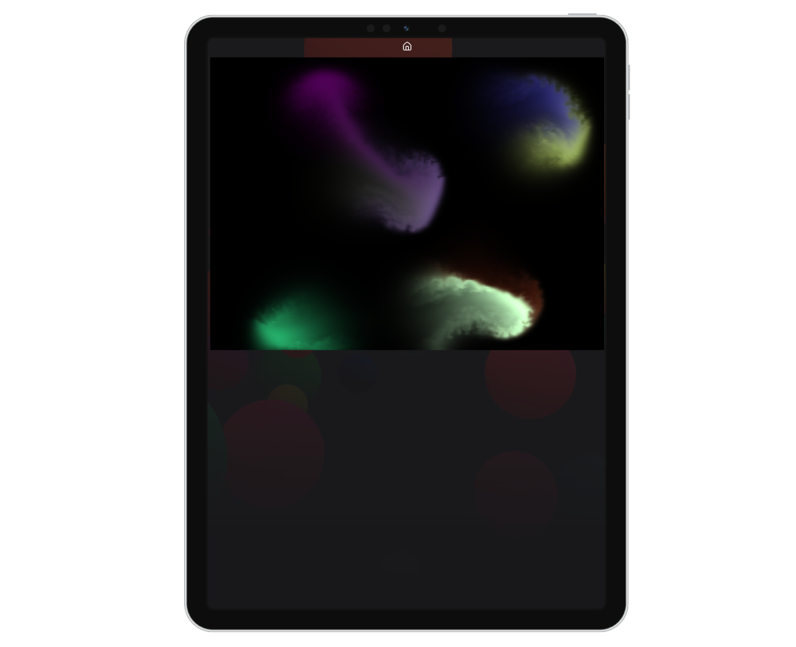 iPad showing Fluid game