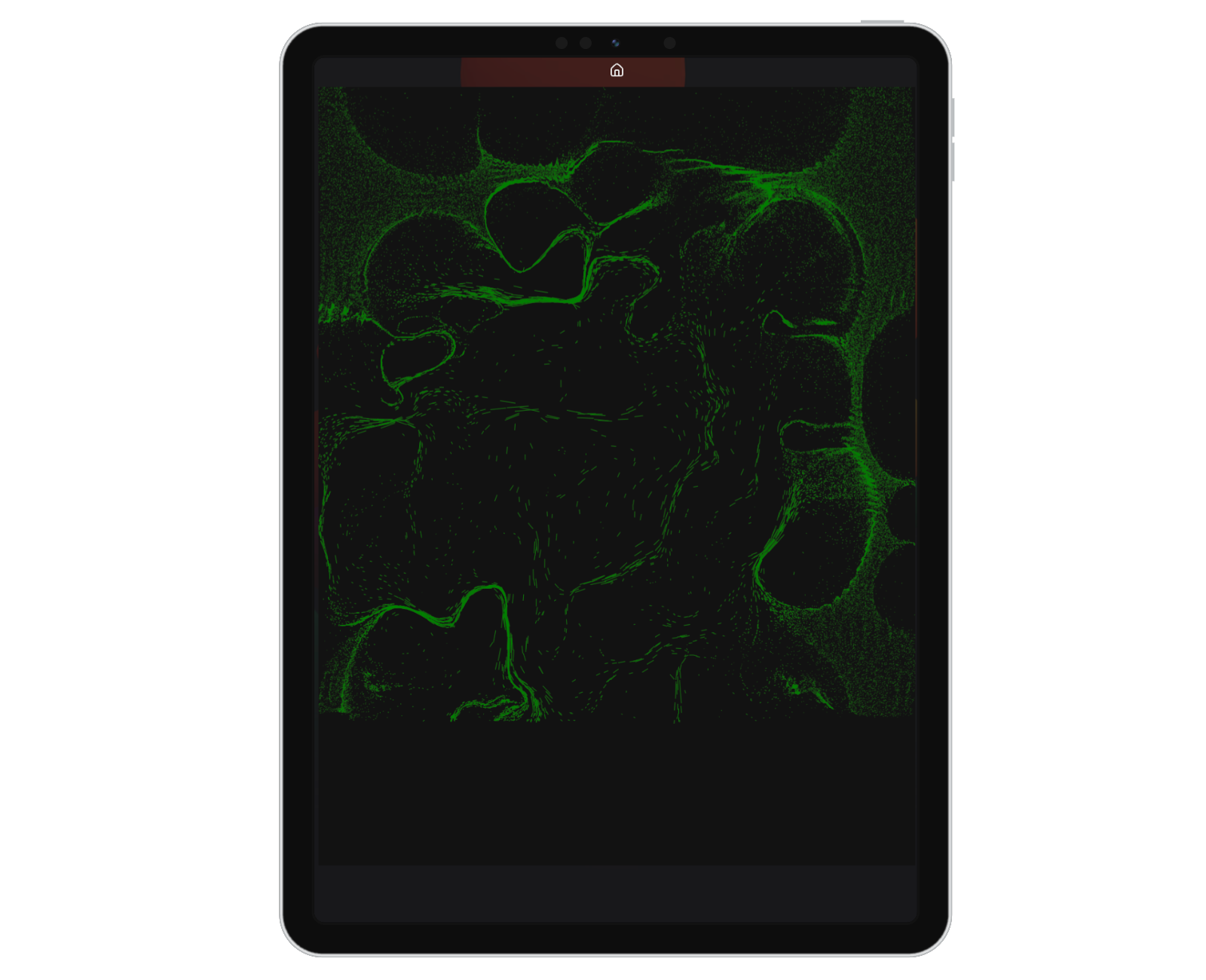 iPad showing Kinetic Sand game
