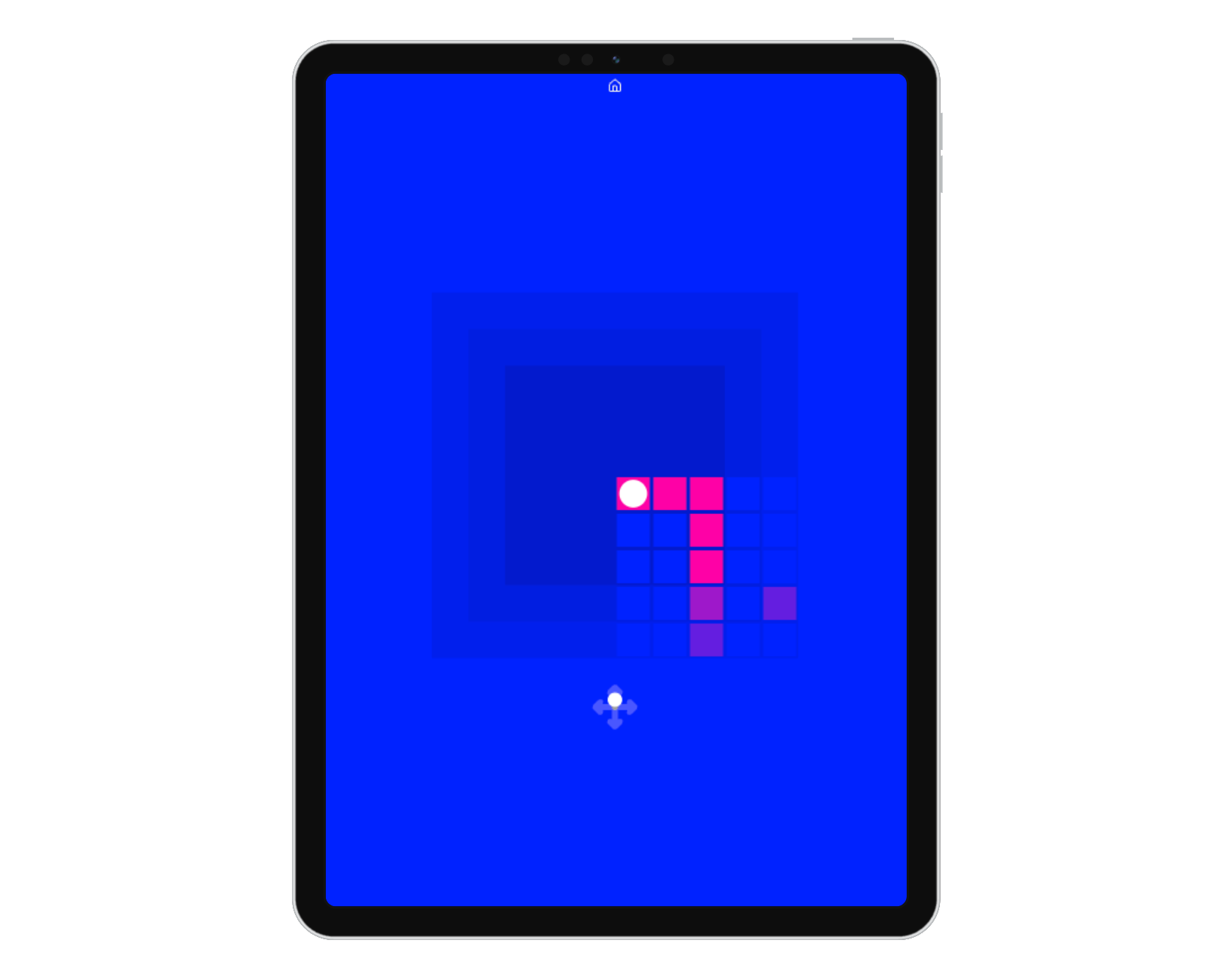 iPad showing Maze game